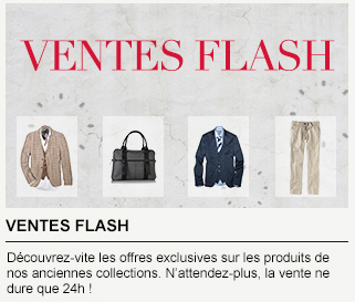 Création graphique d'un bannière présenté sur le site web Devred pour accéder à la "vente flash" du moment.