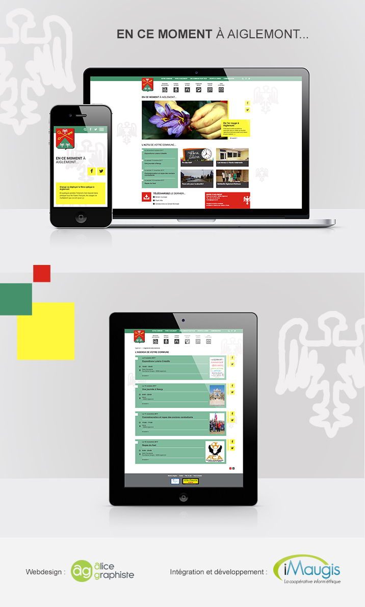 Webdesign du site internet d'Aiglemont, développé par iMaugis